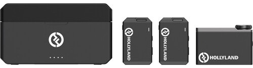 2 Micrófonos Solapa Inalámbrico Hollyland Larkmax Antirruido Color Negro