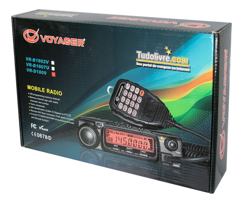 Rádio Voyager Vr-d1809 - 200 Canais