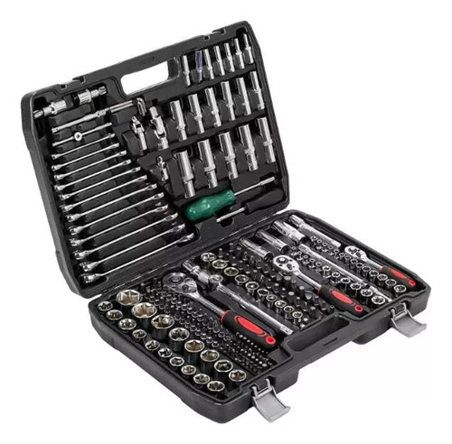 Juego De Dados 216 Piezas Kit De Herramientas Color Negro