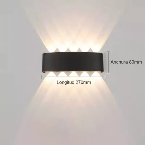 Lámpara Led De Pared Moderna De Luz Cálida 10w Para Exterior