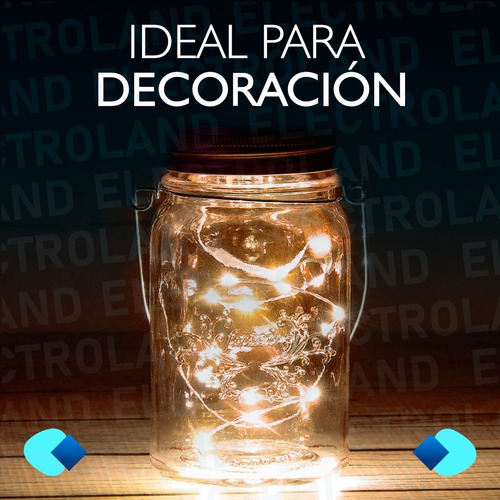 Imagen 7 de 10 de Luces Guirnalda Microled Calidas Alambre Tira 30 Led A Pila