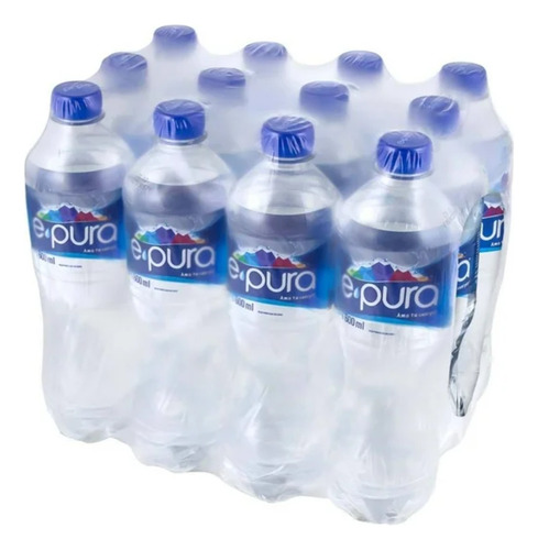 Pack Agua Natural Botellas 12 Unidades 600ml Epura