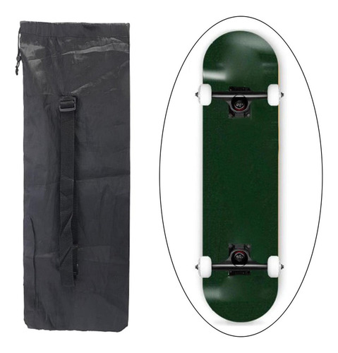 . Bolsa De Skate Negra De 2 Piezas, Bolsa Plegable De Tela