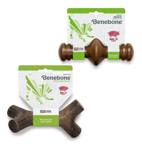 Benebone Combo Stick/ Zaggler Medium Juguete Perros