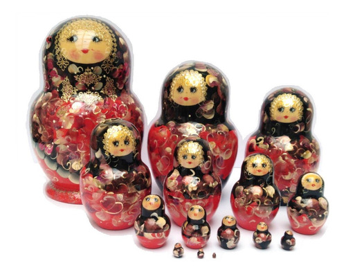 Muñecas Rusas Matrioska Navideña Decoraciones Hogar 18cm 15u
