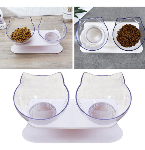 Plato De Agua Para Alimentos Para Mascotas Cuencos Dobles