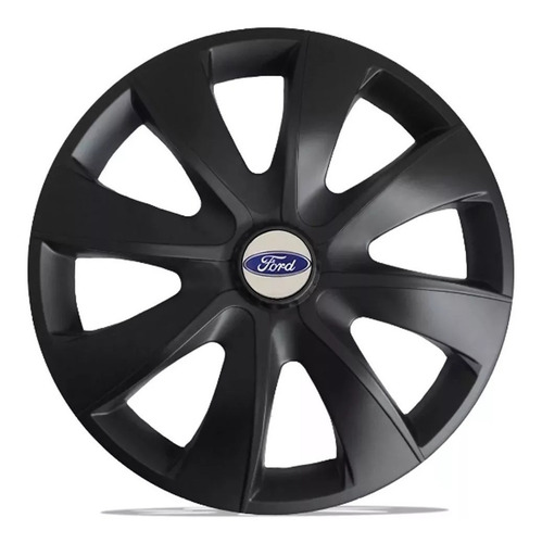 Juego De Tazas 14 Negra Ford