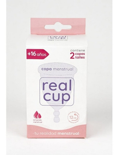 Copa Menstrual +16 Años Reutilizable Real Cup X2