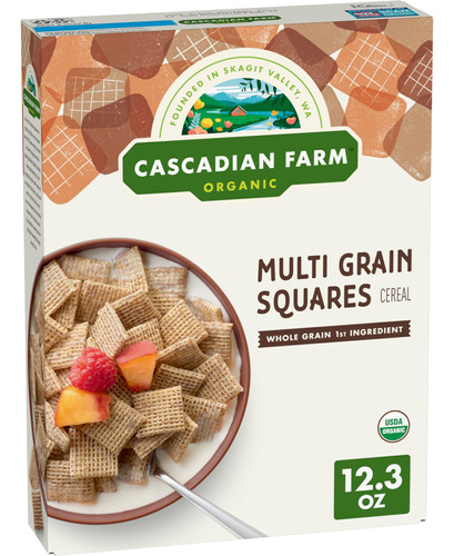 Cascadian Farm Cereal Organico Multigrano Cuadrado, 12.3 Oz.