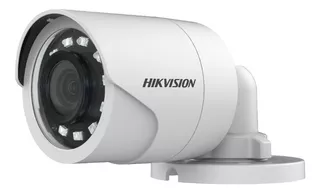 Hikvision DS-2CE16D0T-IRPF, Cámara de seguridad Analógica 2MP 1080P FullHD para DVR, Turbo HD con visión nocturna incluida, 12V, BNC, blanca
