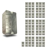 Comprar Combo 50 Cajas Luz Rectangular 5x10 Chapa Electricidad Zinc