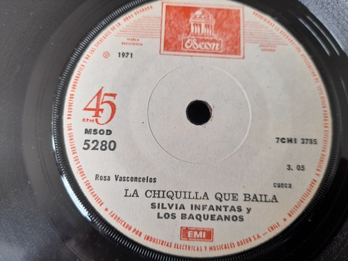 Vinilo Single De Silvia Infantas Si Vas Para Chile (x118)