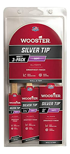 Conjunto De 3 Pinceles Wooster Brush 5229 Silver Tip