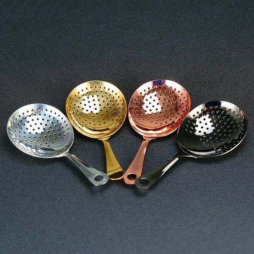 Imagen 2 de 7 de Colador Julep Para Coctelería En Colores Negro Oro Cobre