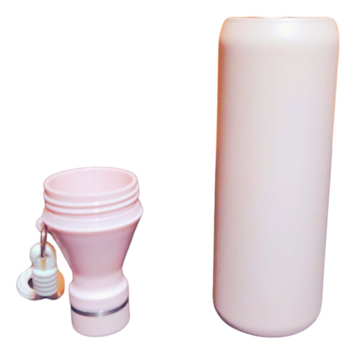 Botella Termica Deportiva,acero Inoxidable,500 Ml Con Correa Rosa Claro