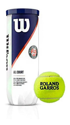 Pelotas De Tenis Tubo X3 Roland Garros All Court Wilson