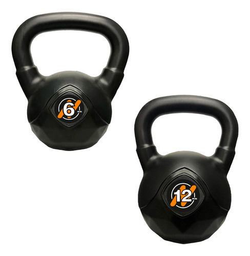 Set De 2 Pesas Rusas 6 Kg + 12 Kg Kettlebell