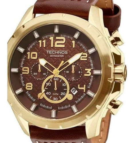 Relógio Masculino Technos Couro Js25bg/0m Garantia + Nf