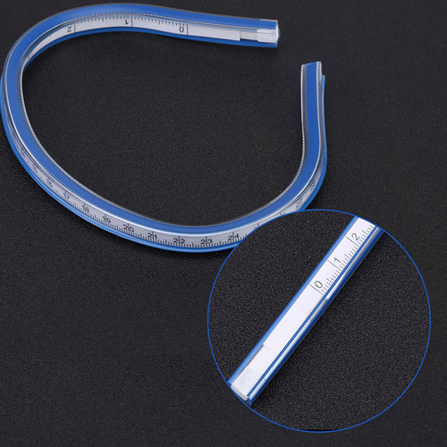 1 Pcs Curva De Plástico Flexible Regla De Regla Drawing