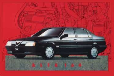 Alfa Romeo 164 - Autos Clásicos Italianos - Lámina 45x30 Cm.