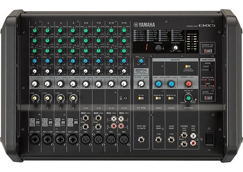 Yamaha Emx5 12-input Powered Mixer With Dual 630-watt Amp 