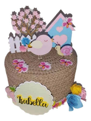 Kit Topper Topo De Bolo Personalizado Jardim Encantado