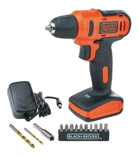 Imagem 4 de 4 de Parafusadeira Bateria Black+decker Ld12sp 12v 13 Acessorios