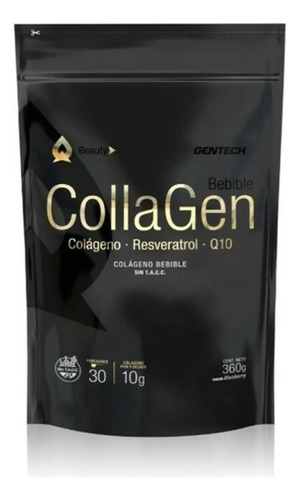 Gentech Collagen Bebible Doypack X 360 Gr Blueberry Sabor Arándano