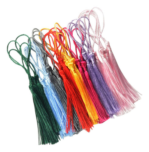 60 Piezas Borla Multicolor Borla Hecho Suave Mini Borlas Con