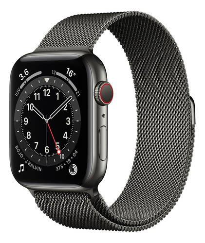 Apple Watch  Series 6 (GPS+Cellular) - Caja de  acero inoxidable grafito de 44 mm - Correa estilo milanés grafito