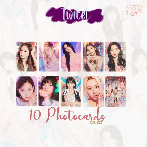 Kit Photocards Twice Taste Of Love Kpop Fanmade Pink