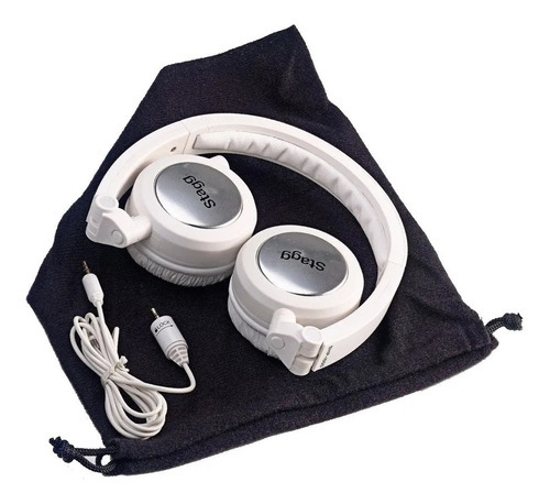Imagen 3 de 4 de Auriculares Cerrados Con Funda Deluxe Stagg Shpi500 Color Blanco