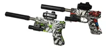 Comprar 2 Pistolas De Juguete Glock 19 Airsoft Con Hidrogel + Laser