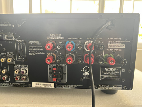 Amplificador Onkyo Para Teatro En Casa Negro 100 W (Usado)