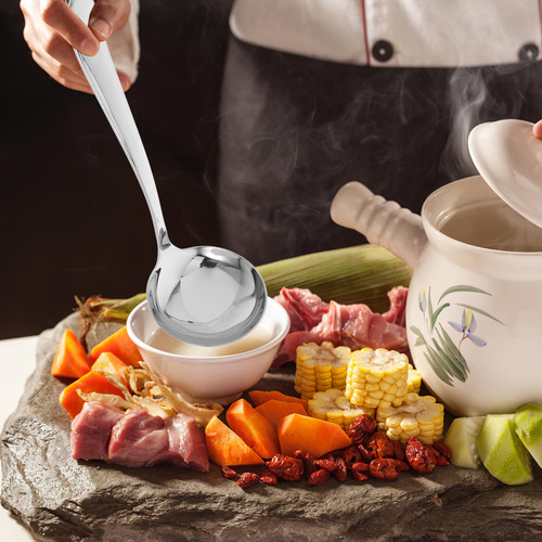 Cuchara De Sopa De Acero Inoxidable De 7,6 Pulgadas Para K,