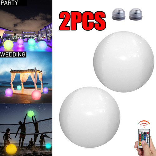 Bola De Luz Led Colorida Con Control Remoto, 2 Piezas