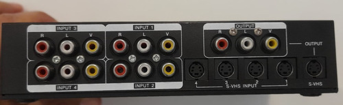 Switch Videoaudio Av Switch  4 Input 1 Out + 4 S-vhs Input