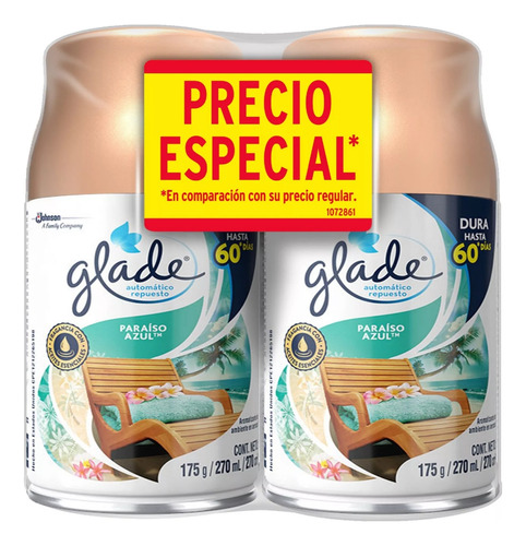 Glade Automático Repuesto X 2 350gr Glade