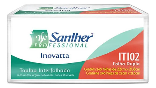 Papel Interfolhado Folha Dupla Santher Inovatta 1400 Folhas