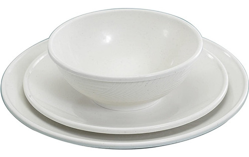 Nordic Ware Mesa Casa Cocina Blanco Vajilla Platos 3 Piezas 