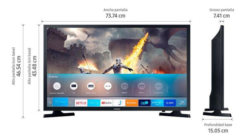Televisor Samsung 32 Un32t4300 Ak 4 Series Smart