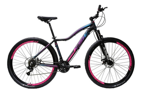 Bicicleta Ksw Feminina Aro 29 Aluminio Shimano Preto/rosa