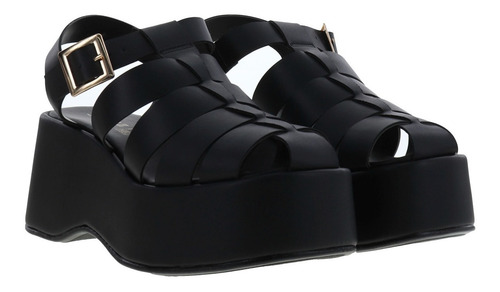 Imagen 3 de 4 de Sandalias Estilo Gladiadoras De Plataforma Alta Mujer Dama