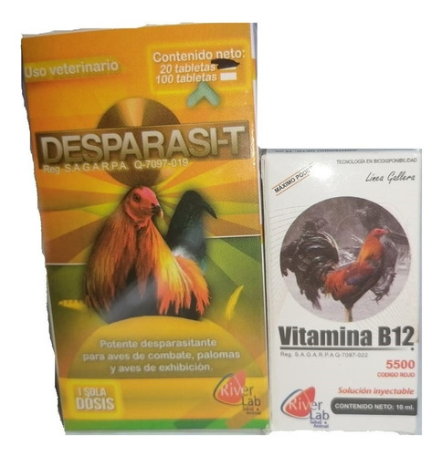 Vitamina B12 5500 Cód Rojo 10 Ml +desparasit 20 Tab Riverlab