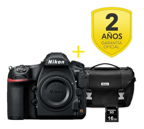 Cámara Nikon D850 Solo Cuerpo Sd 16 Gb + Maletín