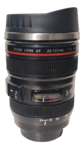 Vaso Termico Diseño Camara De Viaje Negro Camera