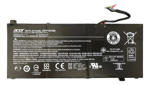 Bateria Acer Nitro V15 Vn7-591 V15 Vn7-571 Vn7-791 Ac14a8l