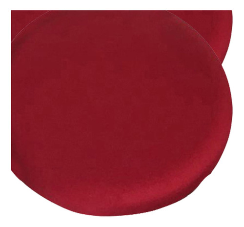2 Piezas Cojín Para Taburete De Bar Redondo Vino Rojo