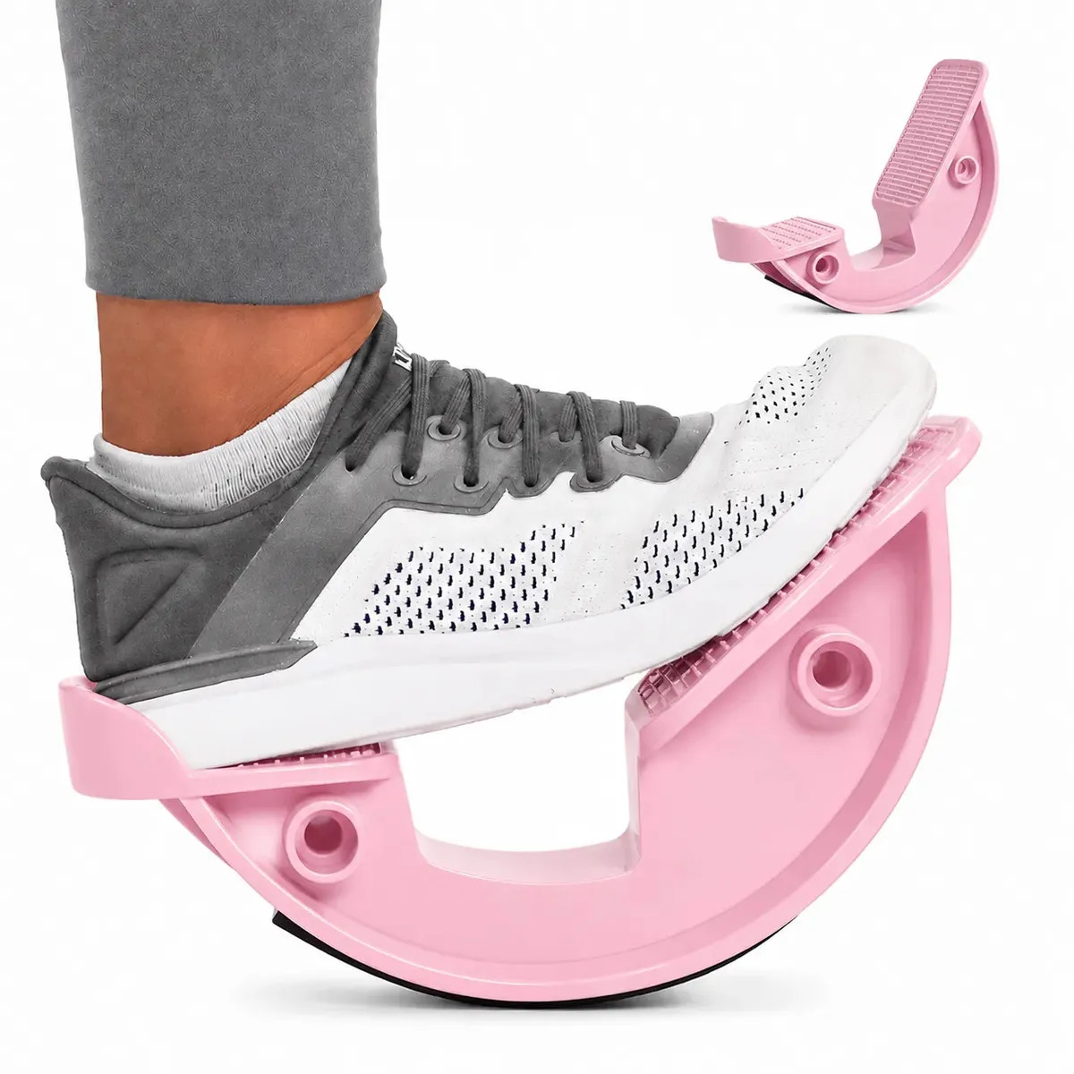 Alongador de Panturrilha e Tornozelo Foot Rocker Antiderrapante, Prancha de Equilíbrio para Pé e Fáscia Plantar, Fisioterapia e Treino Funcional