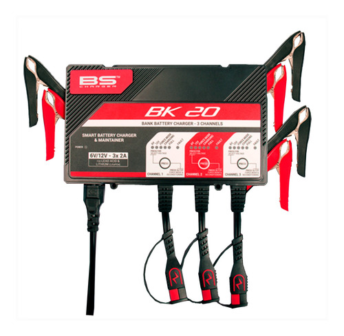 Imagen 1 de 9 de Cargador De Batería Inteligente Para Moto Bs Bk-20 6v/12v